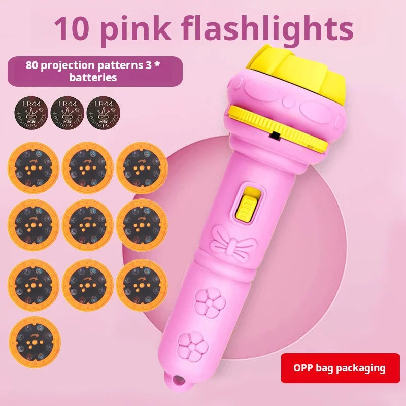 Children's projector flashlight light toy early education awareness map cognitive fun cartoon projector gift