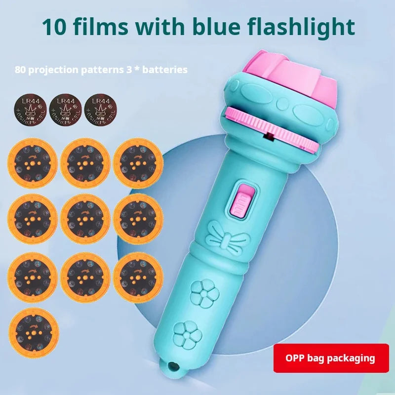 Children's projector flashlight light toy early education awareness map cognitive fun cartoon projector gift