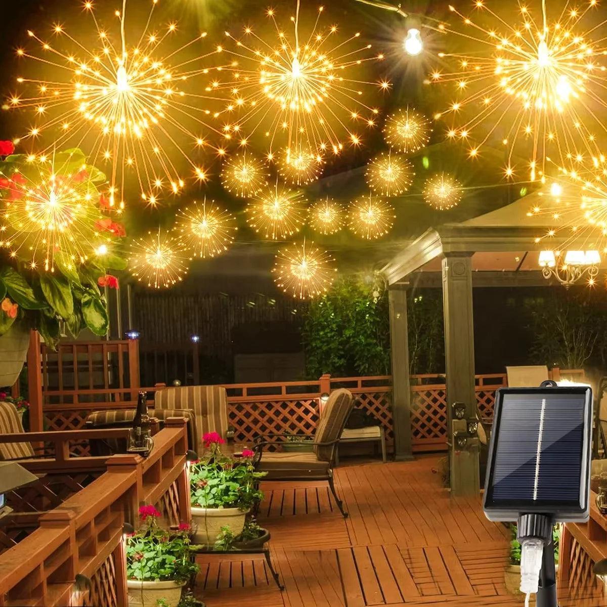 SparkBloom™ Solar Lights 🎆✨ — Firework Glow, Zero Power Cost