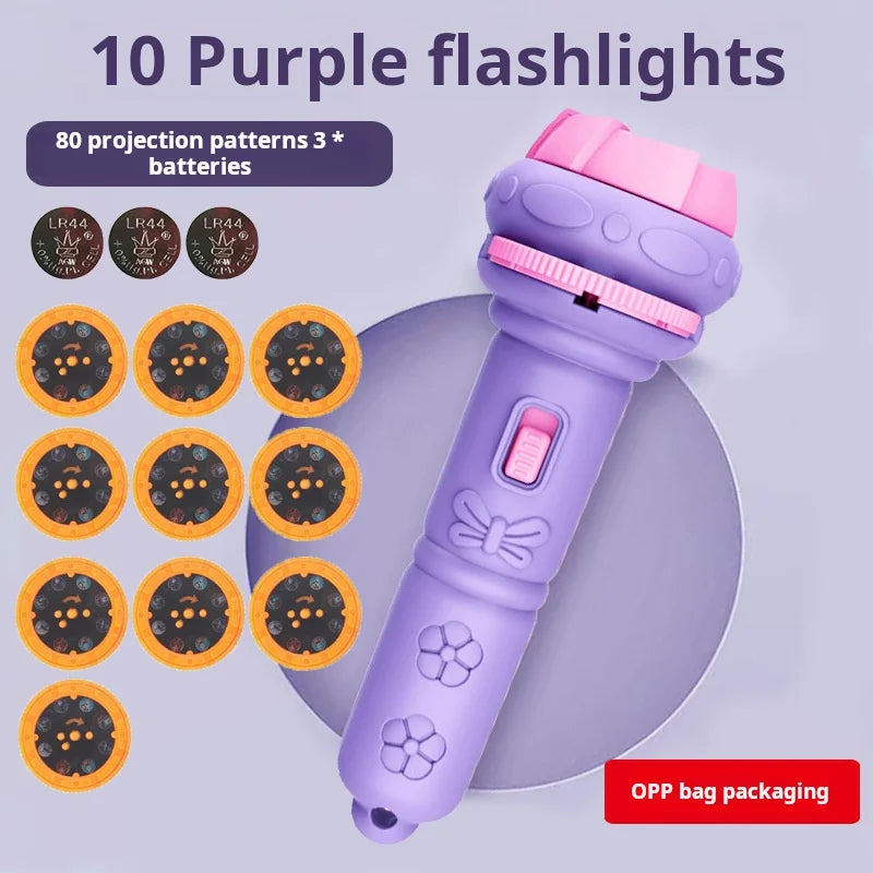 Children's projector flashlight light toy early education awareness map cognitive fun cartoon projector gift