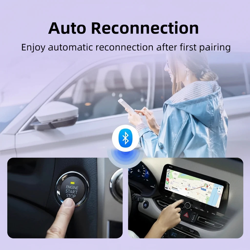 Wired to Wireless CarPlay & Android Auto Dongle, Adapter Stable Sync, 2026 model