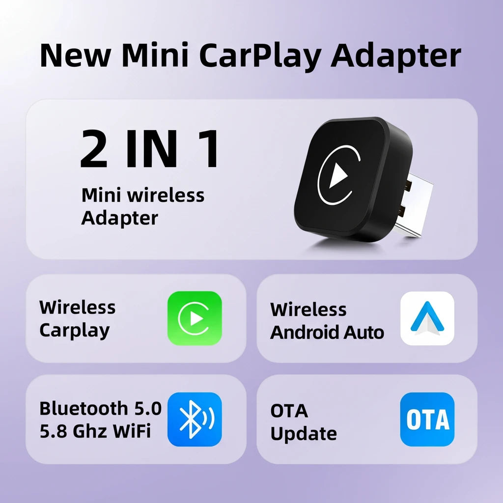 Wired to Wireless CarPlay & Android Auto Dongle, Adapter Stable Sync, 2026 model