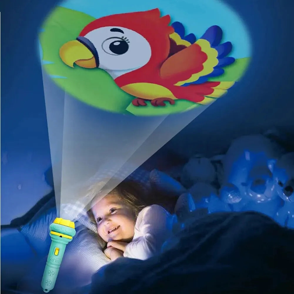 Children's projector flashlight light toy early education awareness map cognitive fun cartoon projector gift